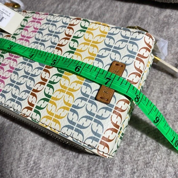 Fossil neutral multi colored crossbody Sofia phone bag - Picture 7 of 12